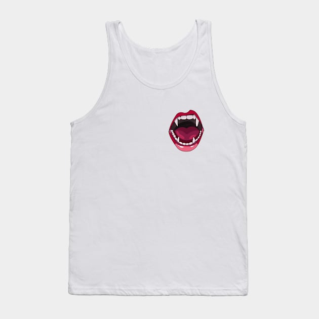 vampire mouth - vampire teeth Tank Top by persa